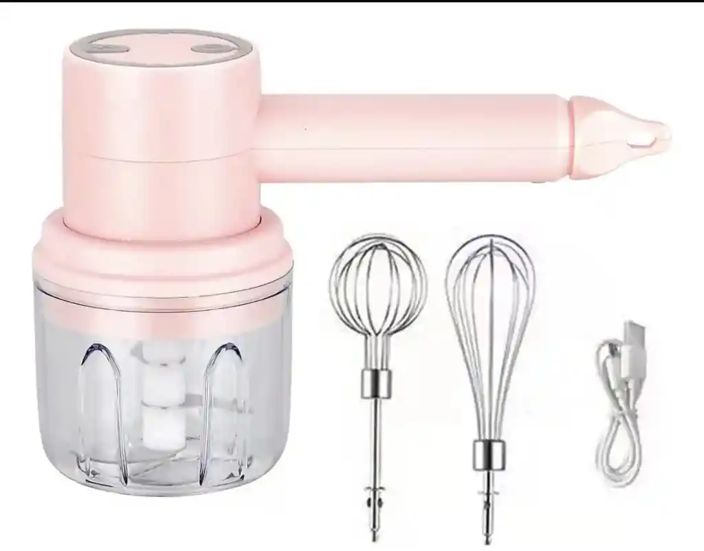 Batidora Picadora Electrica Mezclador A Mano Recargable Usb