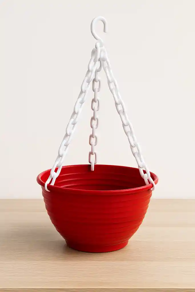 Matera Para Colgar Plastica Roja Mediana