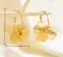 Aretes De Flores Doradas Grandes