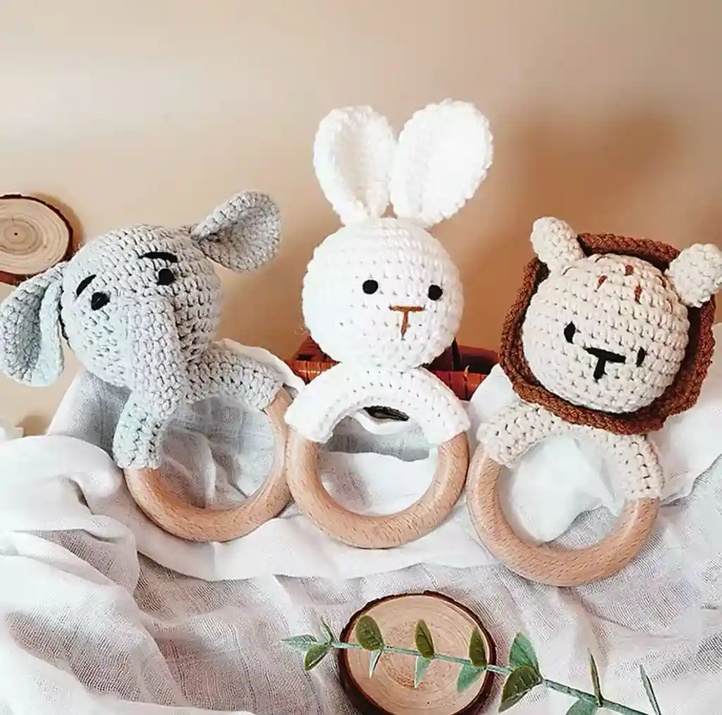 Sonajero Leon Crochet
