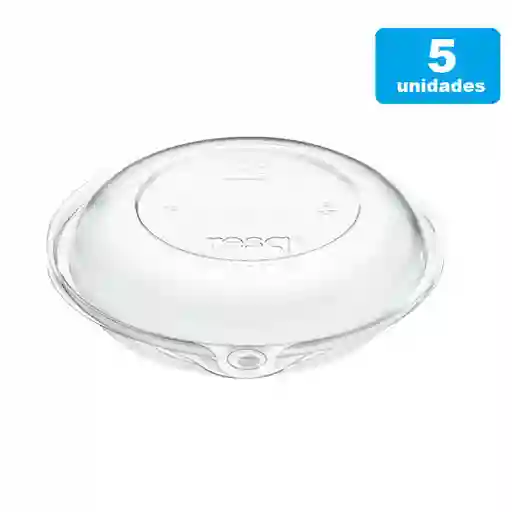 Contenedor Circular Bolw 8onz Con Tapa De Seguridad X 5und