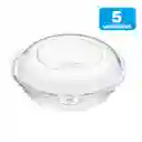 Contenedor Circular Bolw 12onz Con Tapa De Seguridad X 5und