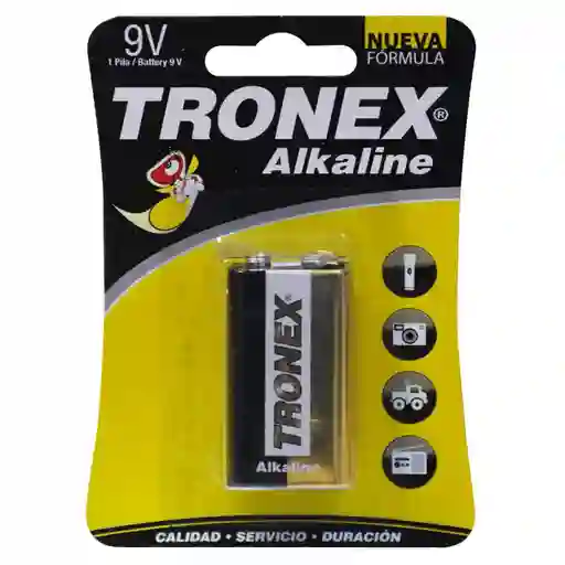 Pila Cuadrada 9 V Alkalina Tronex