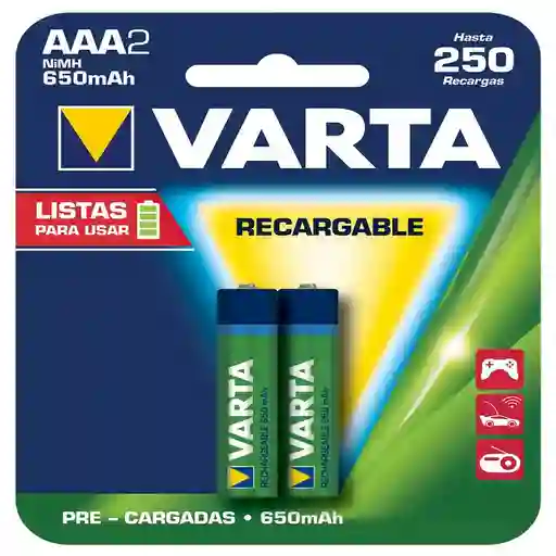 Pila Recargable Aaa X 2varta