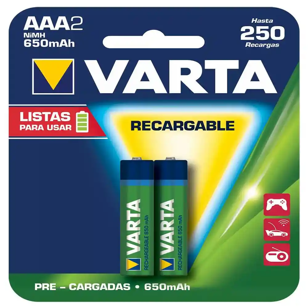 Pila Recargable Aaa X 2varta