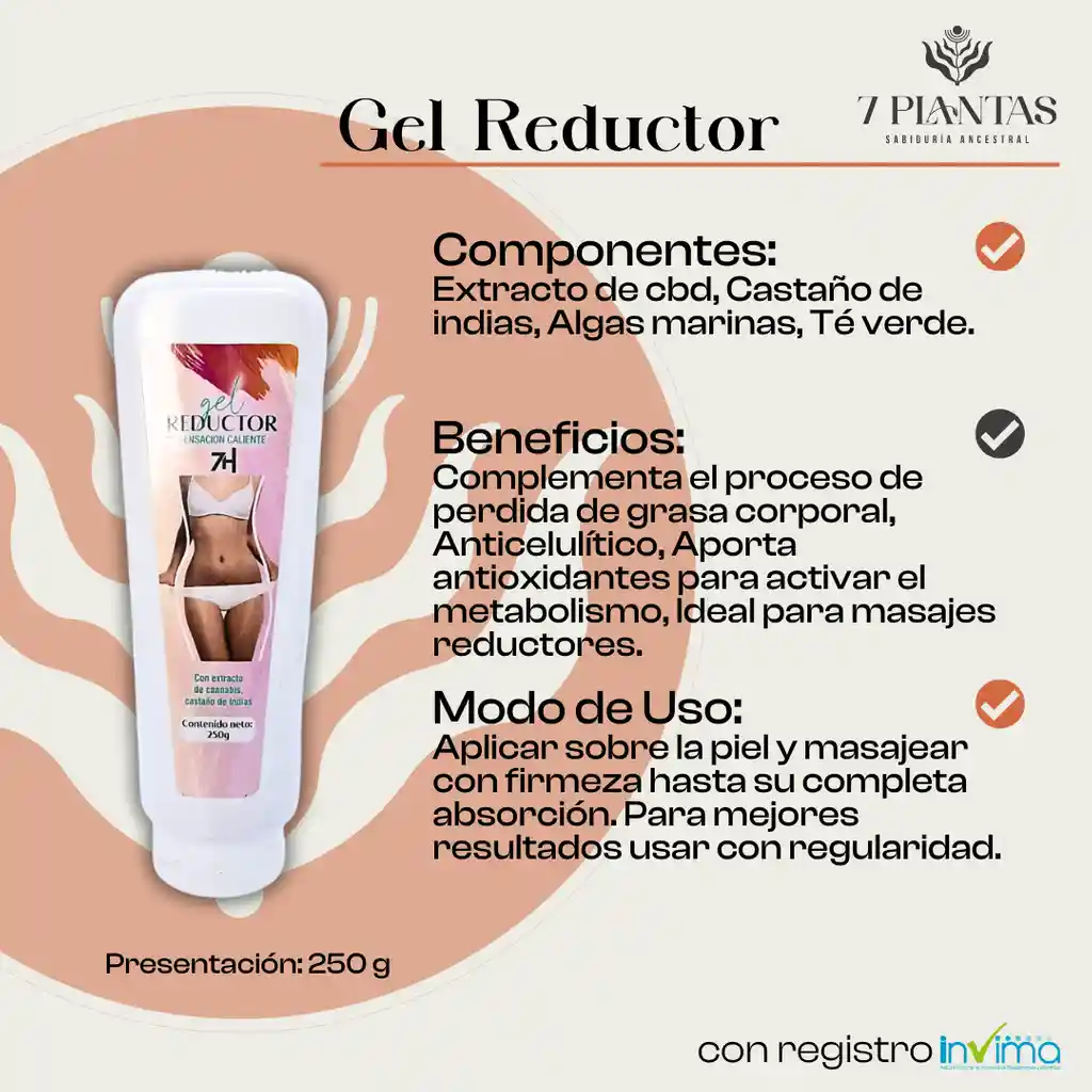 7h Gel Reductor Con Minerales 250 G