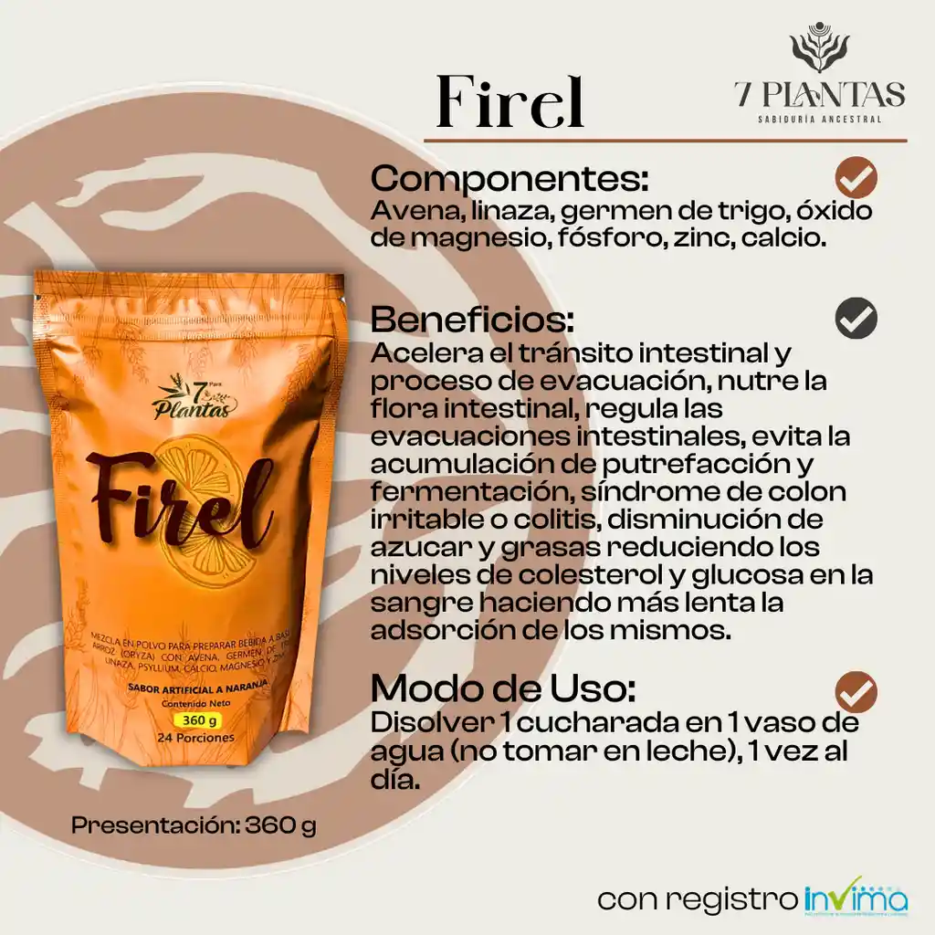 Firel Alimento En Polvo De Soya 360 G
