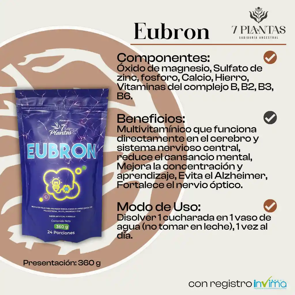 Eubron Multivitamínico Con Colágeno 360 G