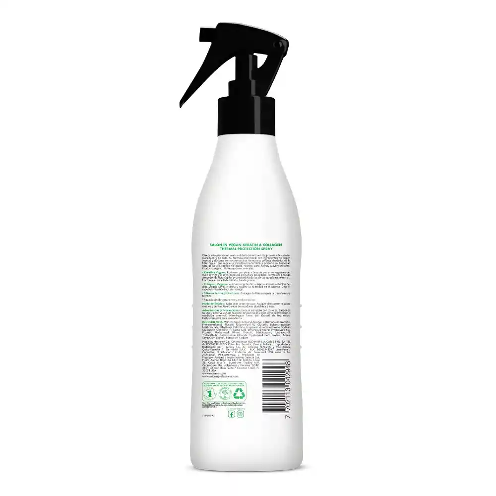 Thermprotector Vegan Keratin Collagen Salon In Recamier X300 Ml