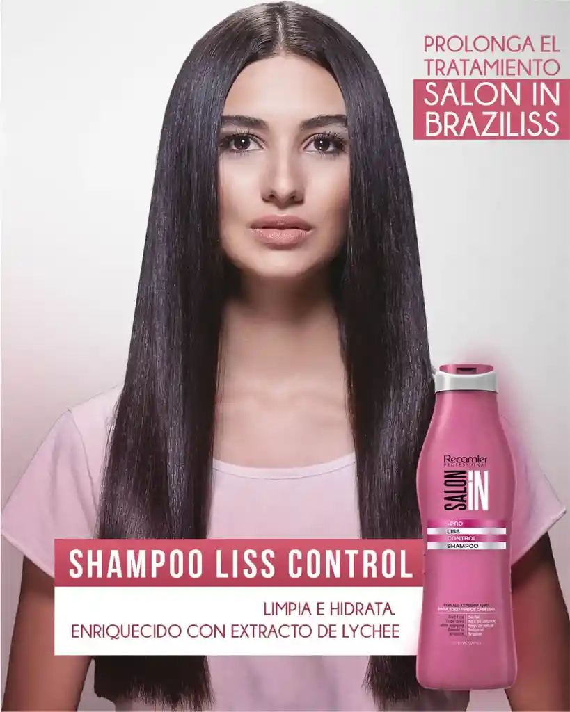 Shampoo Liss Control Salon In Recamier X300 Ml Sin Sal