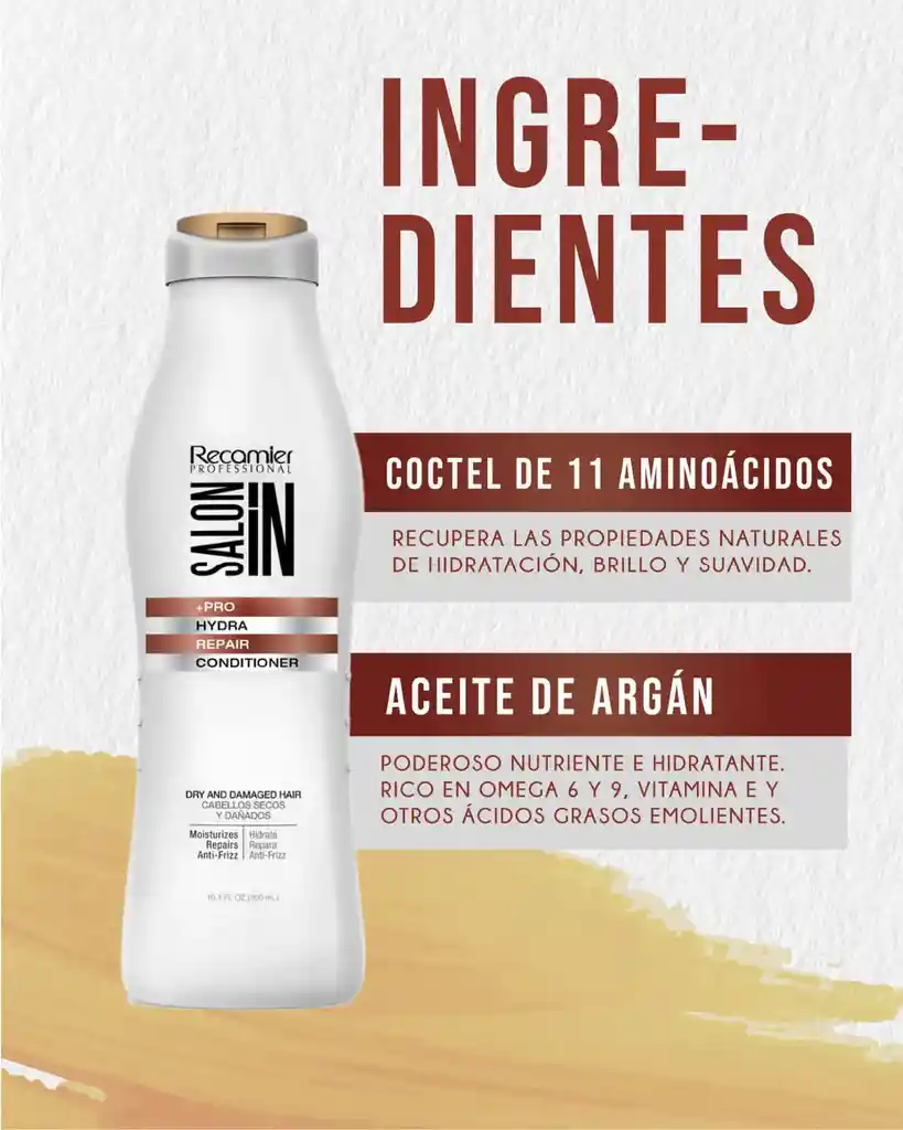 Acondicionador Hydra Repair Salon In Recamier X300 Ml