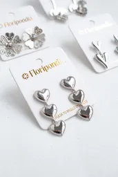 Aretes Threeheart Silver