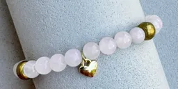 Pulsera Beads Cuarzo Rosado