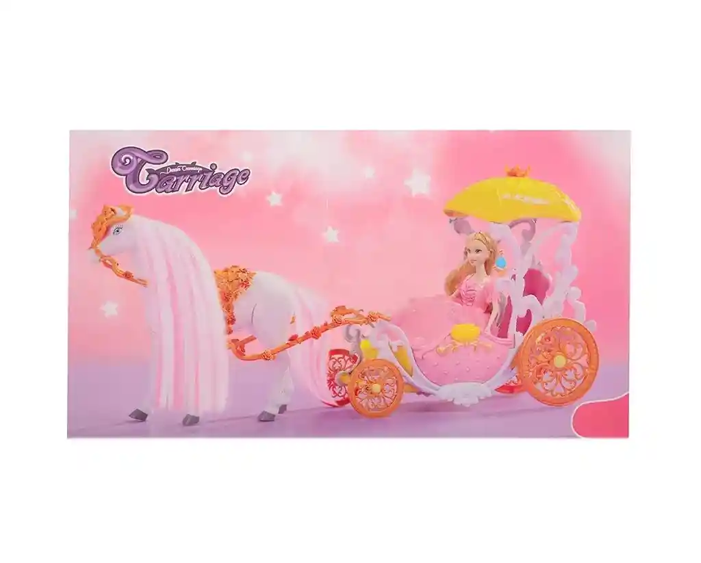Muñeca Princesa Con Caballo Y Carruaje Musical Mágico