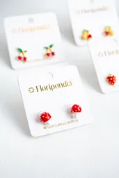 Aretes Honguito Rojo