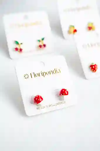 Aretes Honguito Rojo