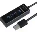 Hub Usb Multiplicador 4 Puertos Usb Luz Led Pc Notebook Full