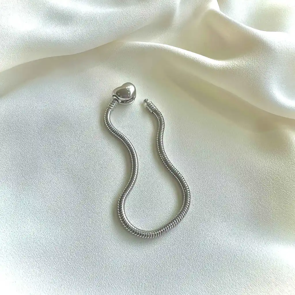 Pulsera Memorias Plateado Talla 17 Cm