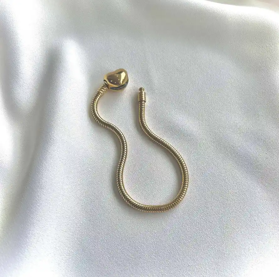 Pulsera Memorias Dorado Talla 19 Cm