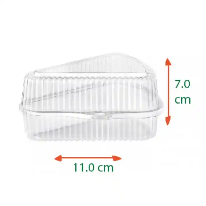 Contenedor Triangular Cristal Pet 8onz Tapa Alta X 5und