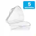 Contenedor Triangular Cristal Pet 8onz Tapa Alta X 5und