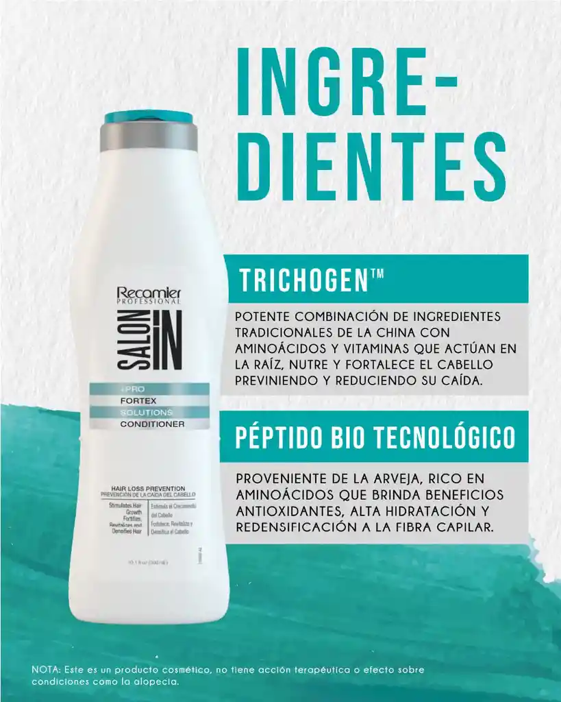 Acondicionador Fortex Solutions Salon In Recamier X300 Ml