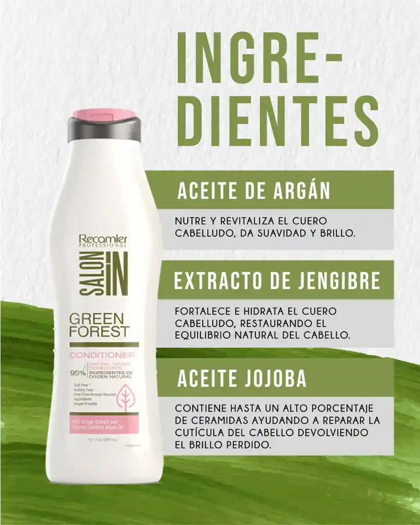 Acondicionador Green Forest Salon In Recamier X300 Ml