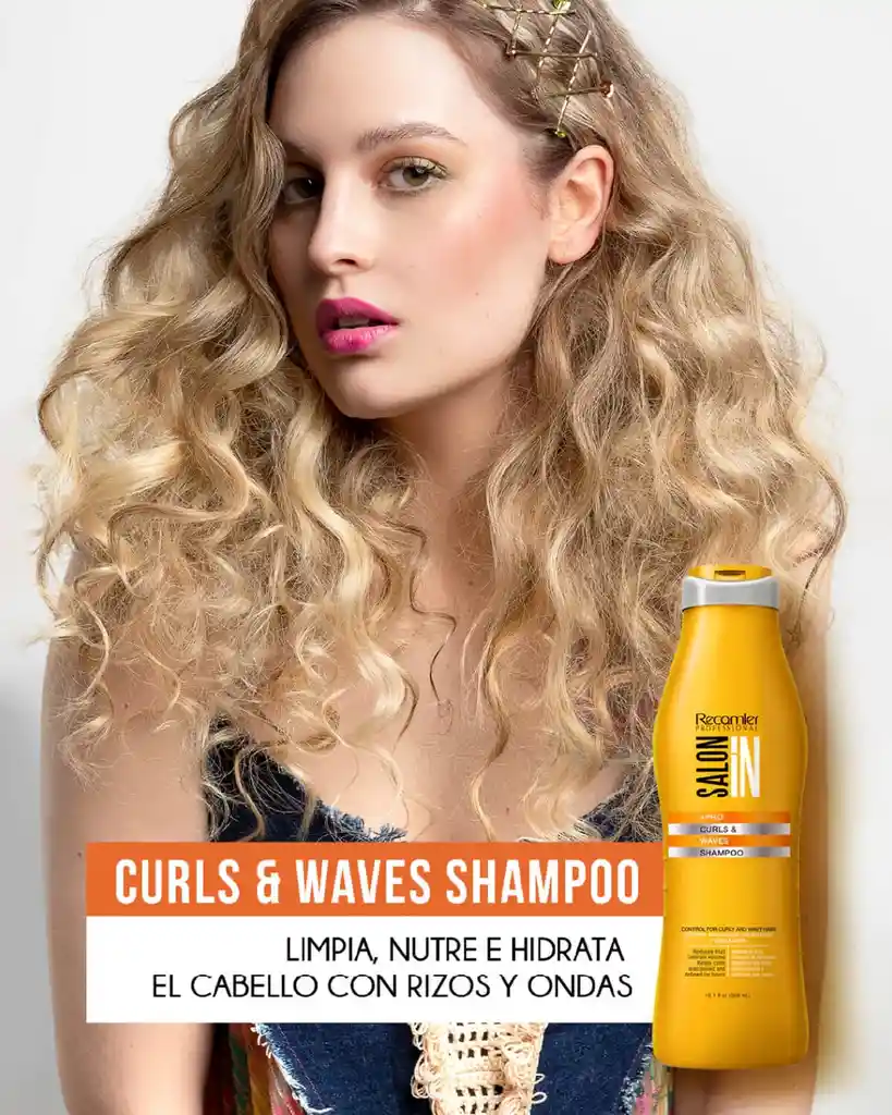 Shampoo Curls Y Waves Salon In Recamier X300 Ml Sin Sal
