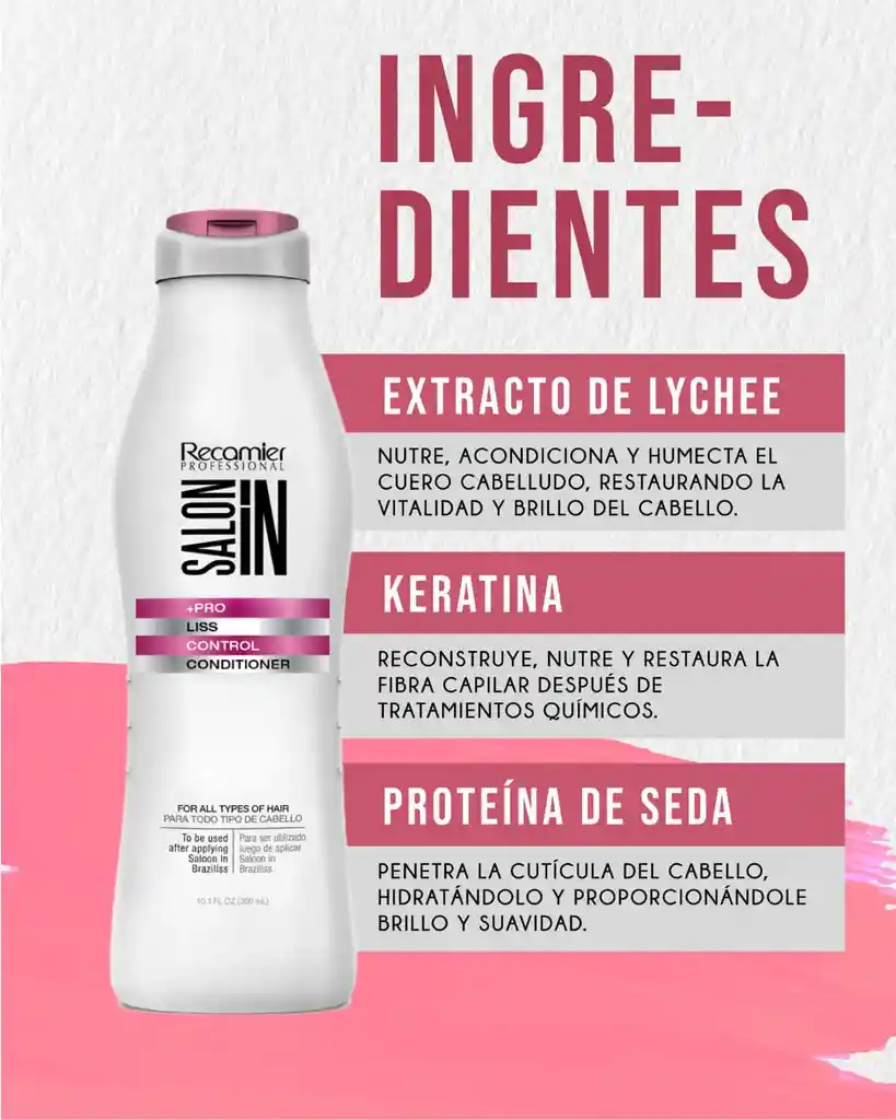 Acondicionador Liss Control Salon In Recamier X300 Ml