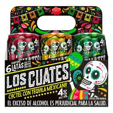 Coctel Con Tequila Los Cuates Sabor Margarita Y Mango 269 Ml