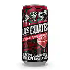 Los Cuates Coctel Con Tequila Sabor Margarita Y Fresa 269 Ml