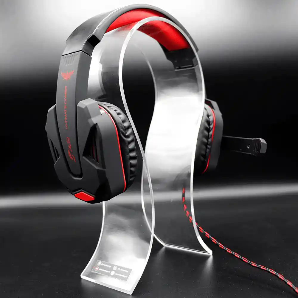 Diadema Tipo Gamer Jyr 024-mv Conexion Usb / Color Rojo