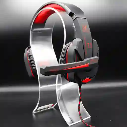 Diadema Tipo Gamer Jyr 024-mv Conexion Usb / Color Rojo