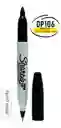 Sharpie Marcador Doble Punta Negro
