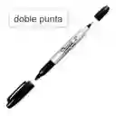 Sharpie Marcador Doble Punta Negro