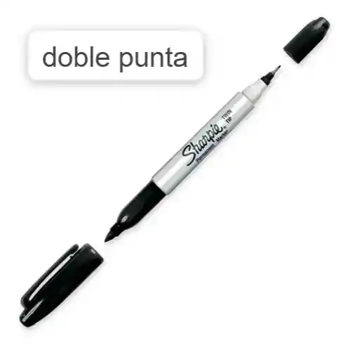 Sharpie Marcador Doble Punta Negro