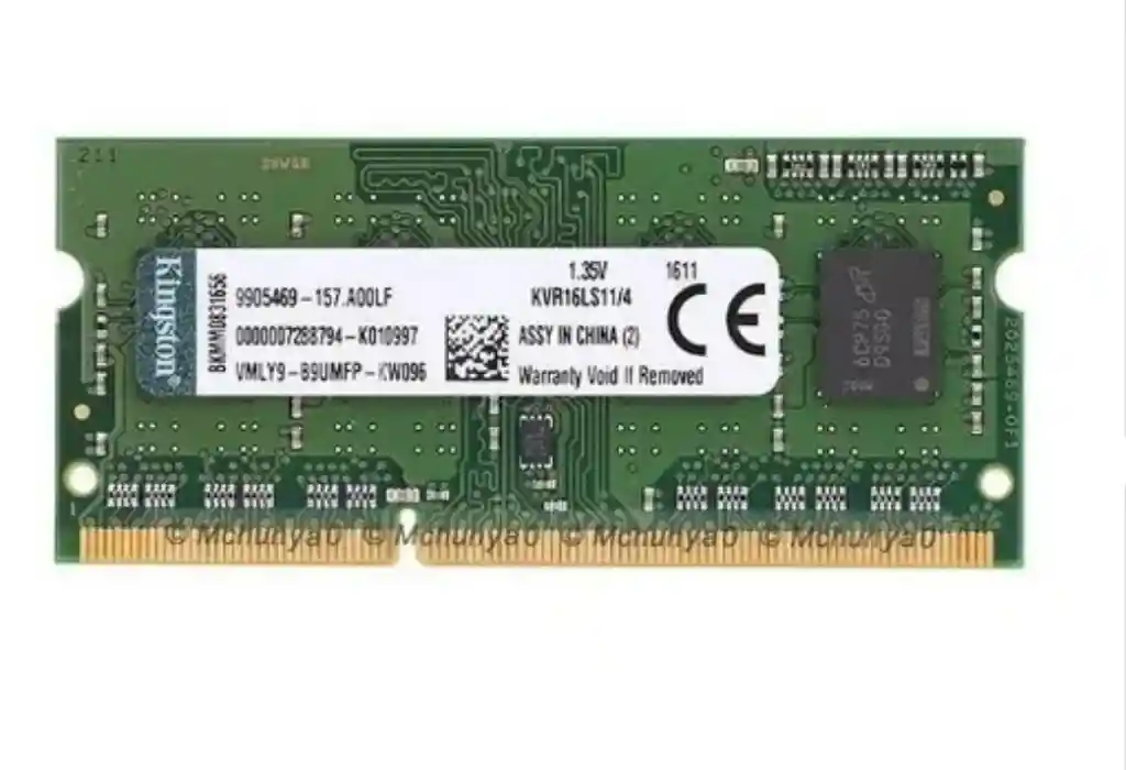 Memoria Ram Ddr3 Pcl 1.5v Para Pc Portatiles 4gb 1 Kingston Kvr16l11/4 Nueva Y Original.