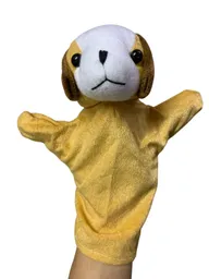 Titere Peluche Marioneta De Perro Cafe Claro 21cm