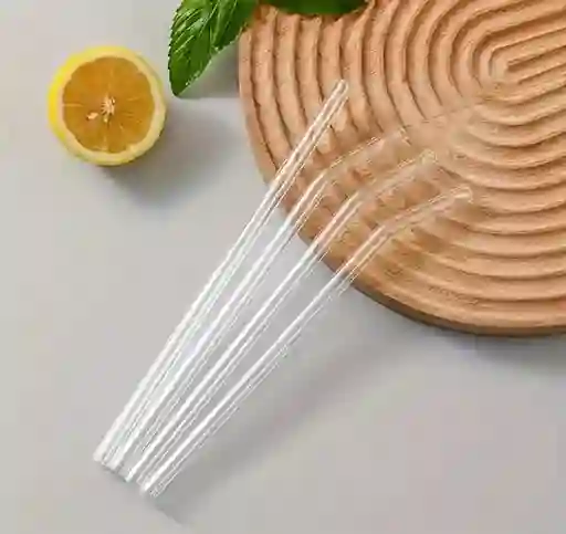 Pitillos En Vidrio Reutilizables X4 Unidades + 1 Limpiador