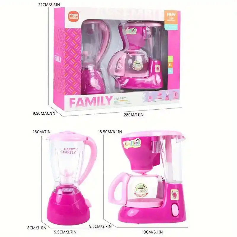 Set Cocina De Juguete Cafetera Y Licuadora Niñas