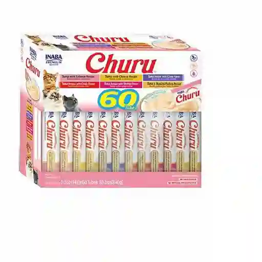 Inaba Cat Snack Churu 60 Piezas - Box Tuna Variety 840 Gr