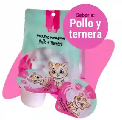 Pudding Para Gatos Pollo Y Ternera 10 Und 220g