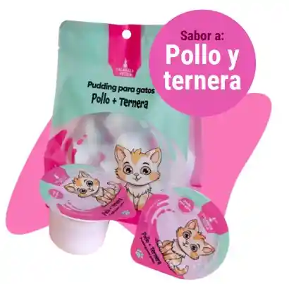Pudding Para Gatos Pollo Y Ternera 10 Und 220g