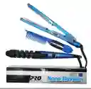 Kit 3 En 1 Para El Cabello, Plancha, Rizadora + Peine Doble Nano Titanium