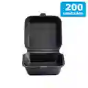 Darnel Portacomidas Desechables C1 Negro 200 Und Hamburguesero