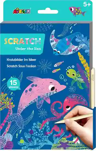 Libro De Ilustración Rasca Y Revela Océano Para Niños