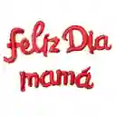 Feliz Dia Mama Globo Metalizado Rojo