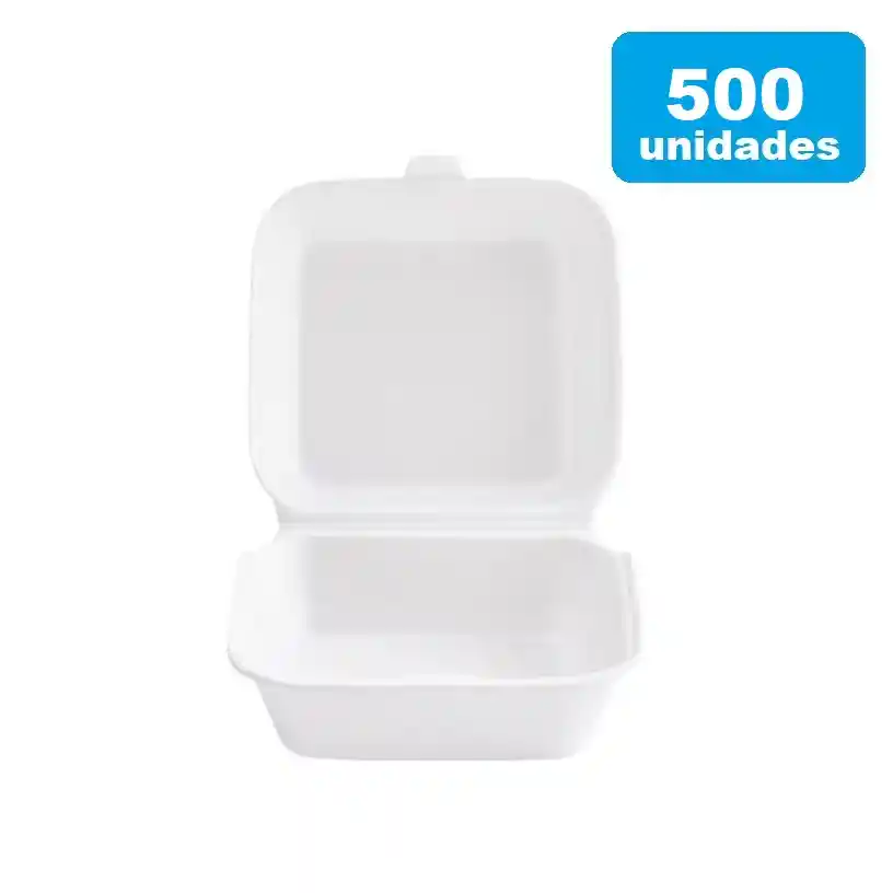 Darnel Portacomidas Desechables C1 Blanco 500 Und Hamburguesero