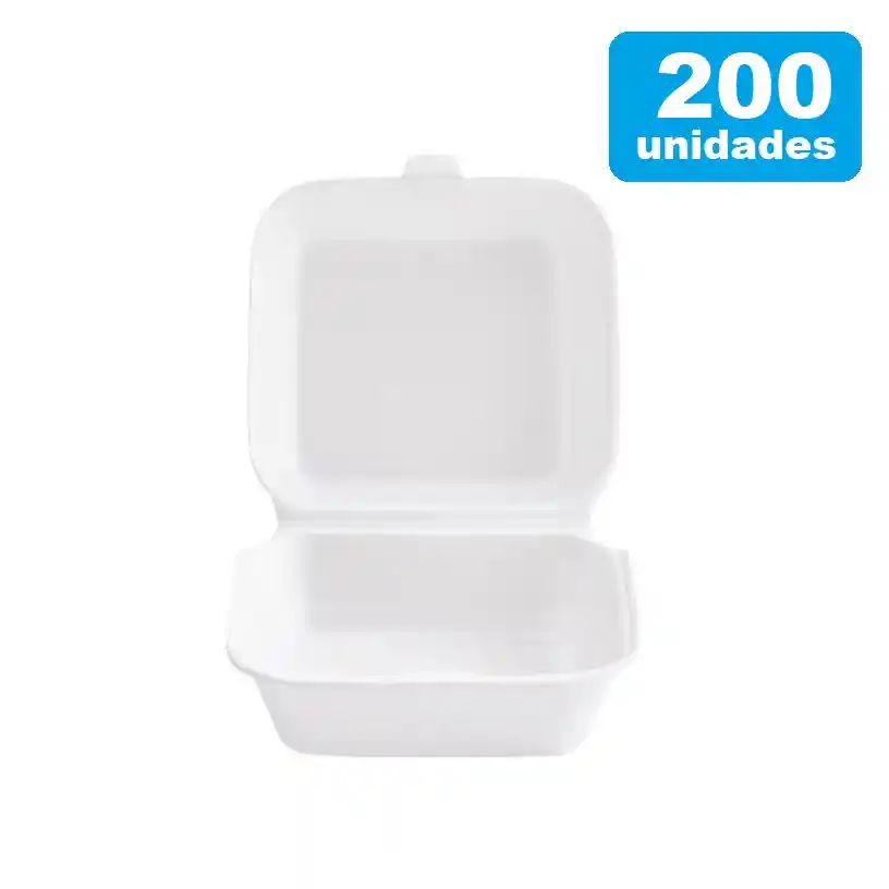 Darnel Portacomidas Desechables C1 Blanco 200 Und Hamburguesero