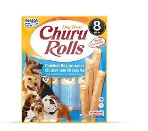 Inaba Dog Snack Churu - Rolls 8p Chicken 96 Gr